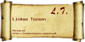 Linkes Tuzson névjegykártya